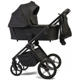 Детская коляска Peppy Monaco 2 в 1 Black (черный), рама черная матовая