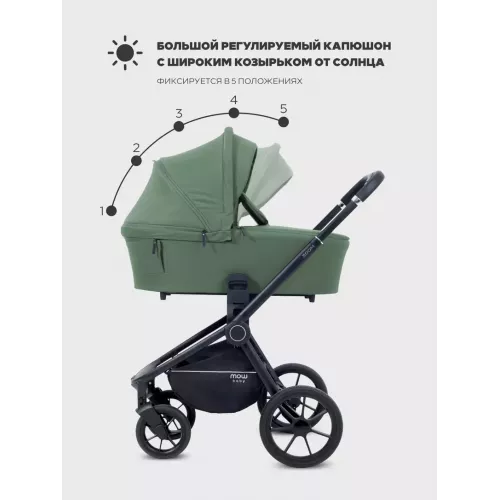Коляска 2 в 1 Mowbaby Zoom PU Olive