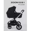 Коляска 2 в 1 Mowbaby Zoom Silver 2025 black