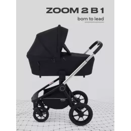 Коляска 2 в 1 Mowbaby Zoom Silver 2025 black