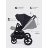 Коляска 2 в 1 Mowbaby Zoom Silver 2025 black