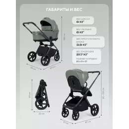 Коляска 2 в 1 Rant Falcon Therm Soft Olive