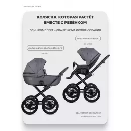 Коляска 2 в 1 Riko Basic Montana X Prestige 04 графит