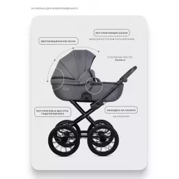 Коляска 2 в 1 Riko Basic Montana X Prestige 04 графит
