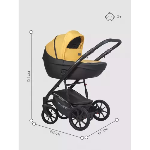 Коляска 2 в 1 Riko Basic Pacco 08 yellow