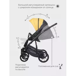 Коляска 2 в 1 Riko Basic Pacco 08 yellow