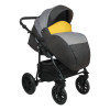 Коляска ALVARO 2в1 (Alis) (Al 02 (т.серый+св.серый+желтая кожа))
