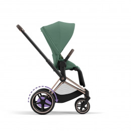 Купить коляску 2в1 Cybex e-Priam, в цвете Leaf Green (шасси Rose Gold)