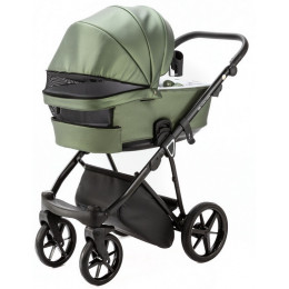Детская коляска Adamex Belissa Deluxe 2 в 1 B-SM14 (ЗЕЛЁН.ПЕРЛ.КОЖА)