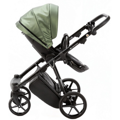Детская коляска Adamex Belissa Deluxe 2 в 1 B-SM14 (ЗЕЛЁН.ПЕРЛ.КОЖА)