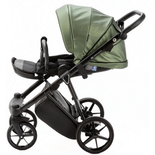 Детская коляска Adamex Belissa Deluxe 2 в 1 B-SM14 (ЗЕЛЁН.ПЕРЛ.КОЖА)