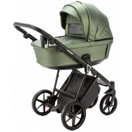 Детская коляска Adamex Belissa Deluxe 2 в 1 B-SM14 (ЗЕЛЁН.ПЕРЛ.КОЖА)