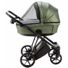 Детская коляска Adamex Belissa Deluxe 2 в 1 B-SM14 (ЗЕЛЁН.ПЕРЛ.КОЖА)