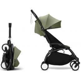 Коляска Stokke YOYO3 Newborn Shell рама чёрная Black 2 в 1 Olive