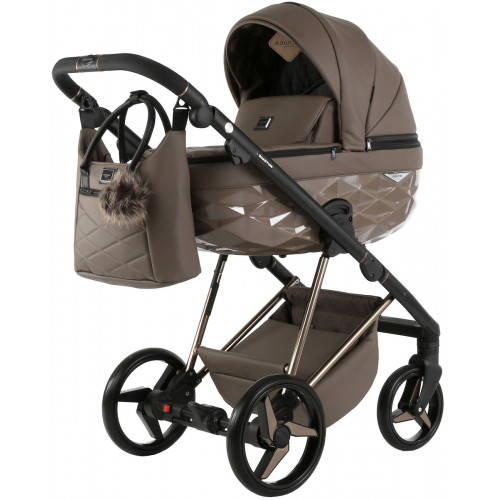 Детская коляска Adamex Quantum Superstar Deluxe 2 в 1 Q-STAR151-K (КОР.КОЖА+КОР.ДНО+КОР.РАМА)
