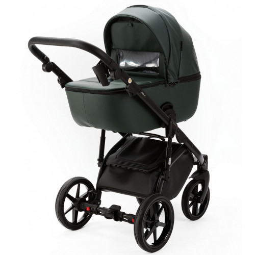 Детская коляска Adamex Nola Deluxe 2 в 1 N-SA29 (Т. ЗЕЛЕНЫЙ КОЖА)