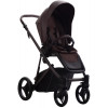 Детская коляска Bebetto Pelpasso Pro 2 в 1 05 Brown коричневая кожа/коричневая рама