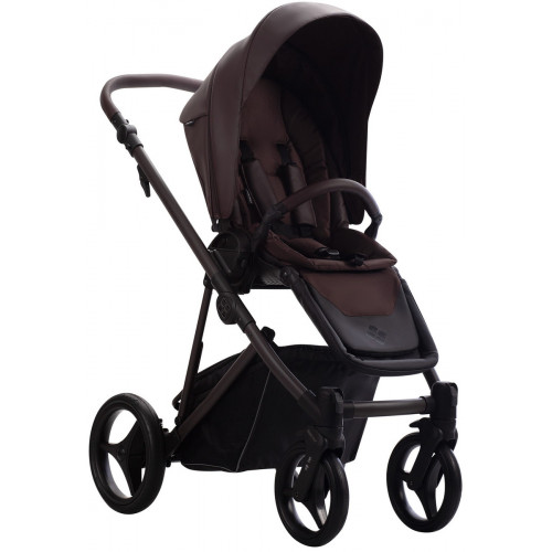 Детская коляска Bebetto Pelpasso Pro 2 в 1 05 Brown коричневая кожа/коричневая рама