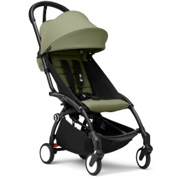 Коляска Stokke YOYO3 Newborn Shell рама чёрная Black 2 в 1 Olive