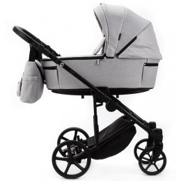 Детская коляска Adamex Zico New 2 в 1 ZN-TK01 (светло‑серый)