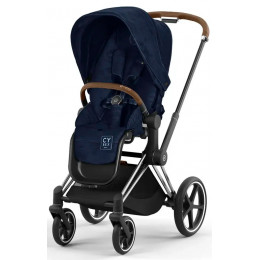 Коляска Cybex Priam IV Fashion Collections Rebellious Luxury Denim Blue 2 в 1 Chrome Brown