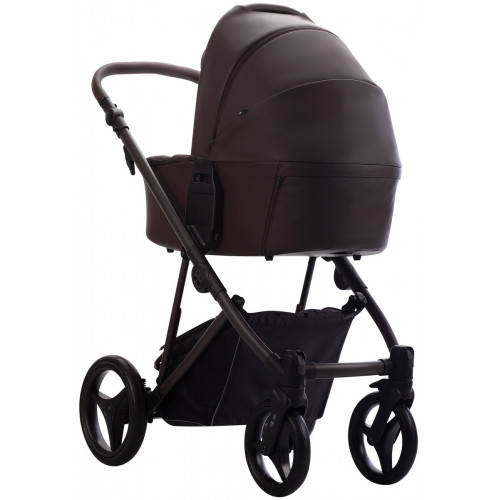 Детская коляска Bebetto Pelpasso Pro 2 в 1 05 Brown коричневая кожа/коричневая рама