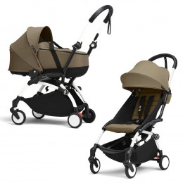 Коляска Stokke YOYO3 Newborn Shell - Newborn Pack рама белая White 2 в 1 Toffee