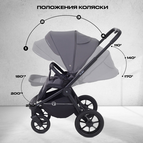 Детская коляска Rant Flex 2 в 1 RA076 Graphite