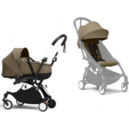 Коляска Stokke YOYO3 Newborn Shell - Newborn Pack рама белая White 2 в 1 Toffee