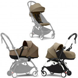 Коляска Stokke YOYO3 Newborn Shell - Newborn Pack рама белая White 2 в 1 Toffee