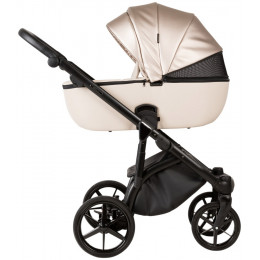 Детская коляска Adamex Nola Deluxe 2 в 1 N-SD10 (СВ.БЕЖ КОЖА + БЕЖ.ПЕРЛ.КОЖА)