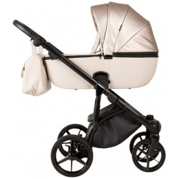 Детская коляска Adamex Nola Deluxe 2 в 1 N-SD10 (СВ.БЕЖ КОЖА + БЕЖ.ПЕРЛ.КОЖА)