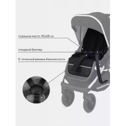 Коляска 2 в 1 Mowbaby Tilda Black