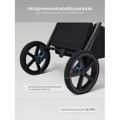 Коляска 2 в 1 Rant Falcon Therm Soft Black