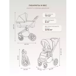 Коляска 2 в 1 Rant Flex 2025 RA076 Mocca