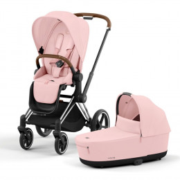 Купить коляску 2в1 Cybex Priam IV, в цвете Peach Pink (шасси Chrome Brown)