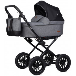 Детская коляска Riko Basic Bella Lux Classic 2 в 1 2025 01 темно-серый