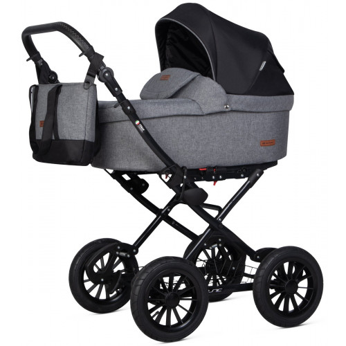 Детская коляска Riko Basic Bella Lux Classic 2 в 1 2025 01 темно-серый