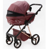 Детская коляска Adamex Quantum Superstar Deluxe 2 в 1 Q-STAR141-K (БОРДОВ.КОЖА+БОРДОВ.ДНО+РОЗОВ.ЗОЛОТО.РАМА)