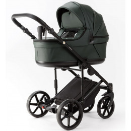 Детская коляска Adamex Locco Light Deluxe 2 в 1 LL-SA29 (Т.ЗЕЛЕНАЯ КОЖА)