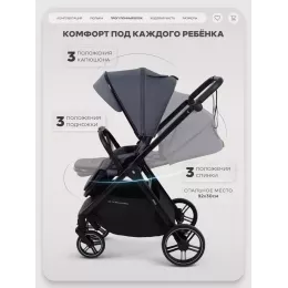 Коляска 2 в 1 Rant Basic Wave Graphite