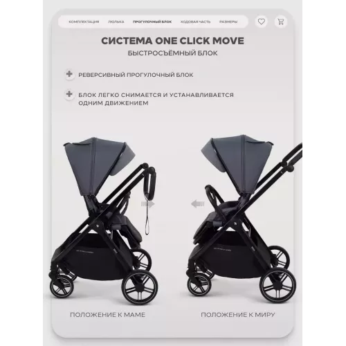 Коляска 2 в 1 Rant Basic Wave Graphite