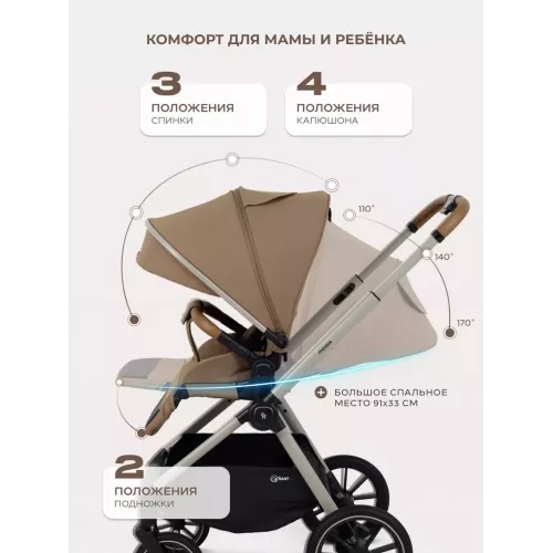 Коляска 2 в 1 Rant Moss Prime Beige