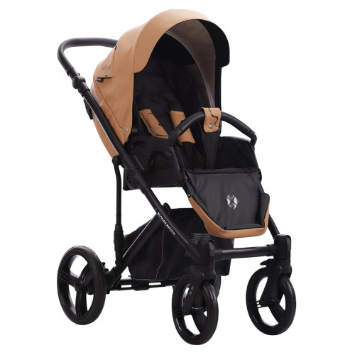Коляска MAGNUM LIGHT SE PRO 2в1 (Bebetto) (Light Se PRO 04 (рыжая кожа) черная рама)