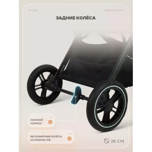 Коляска-трансформер 2 в 1 Rant Basic Pulsar Plus Black