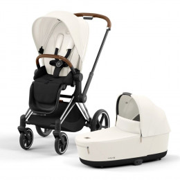 Купить коляску 2в1 Cybex Priam IV, в цвете Off White (шасси Chrome Brown)