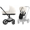 Коляска 2 в 1 Cybex Priam IV Matt Black complete Off White