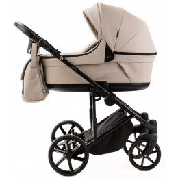 Детская коляска Adamex Locco Light Deluxe 2 в 1 LL-SA07 (СВ.БЕЖЕВАЯ КОЖА)