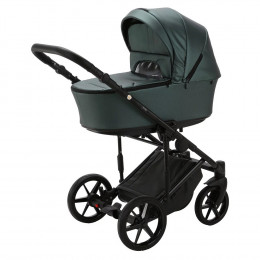 Детская коляска Adamex Zico Deluxe 2 в 1 Z-SM15 Т.ЗЕЛ. КОЖА