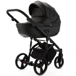 Детская коляска Adamex Lanti Deluxe 2 в 1 LN-SA2 (ЧЕРНАЯ КОЖА)